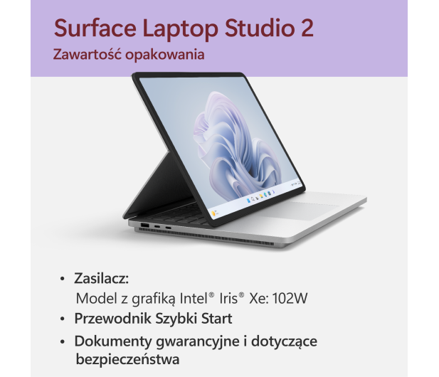 Microsoft Surface Laptop Studio 2 i7/16GB/512GB/iGPU - 1182761 - zdjęcie 15